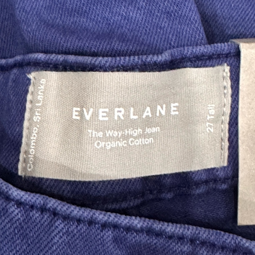 NEW Everlane The Way-High‎ Straight Jean in Lapis Blue Ankle Pant Size 27 Tall - Picture 4 of 5